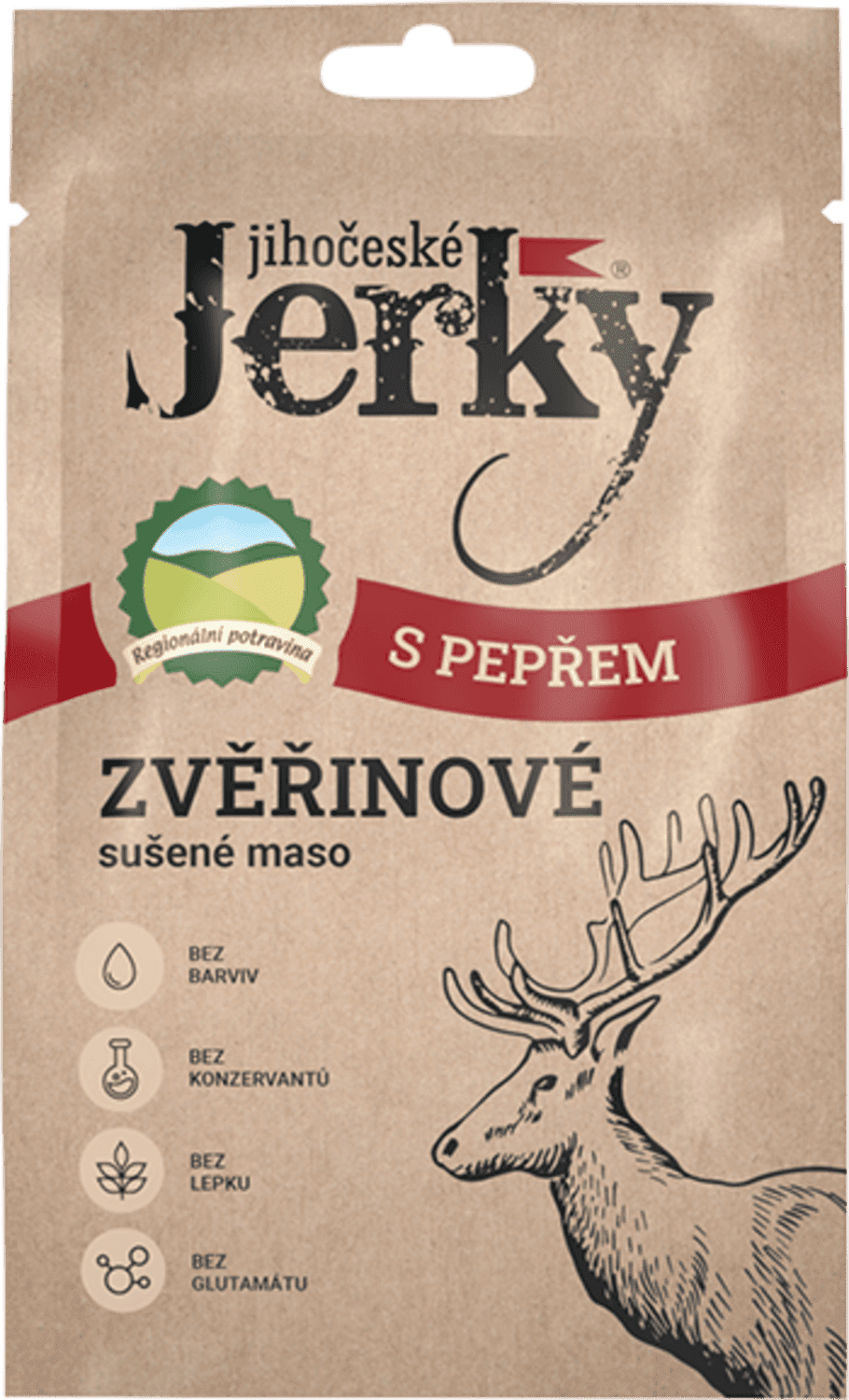 Jihočeské Jerky Zvěřinové s pepřem 20 g