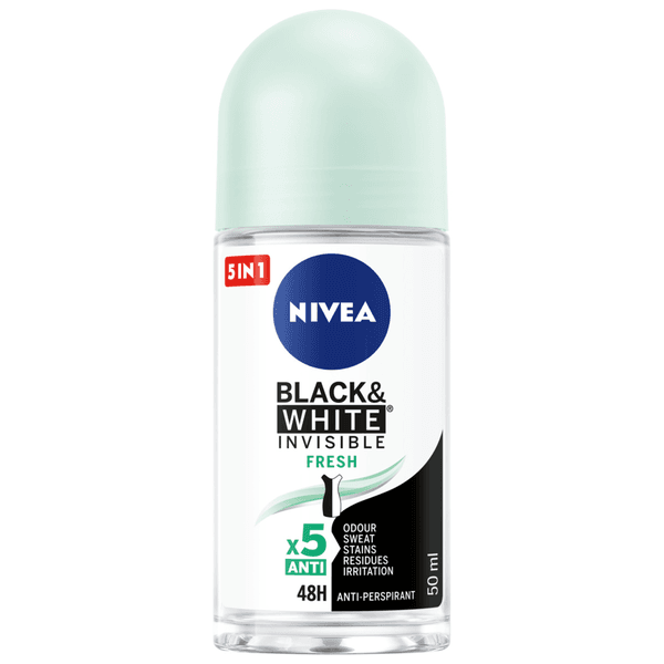 Nivea Black & White Invisible Fresh Kuličkový antiperspirant 50 ml