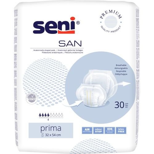 Seni San Prima Inkontinenční vložkové pleny 30 ks