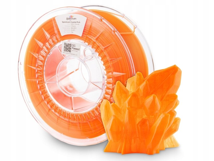 Novinka Filament Spectrum Pla Crystal 1.75mm Neon Orange 1kg