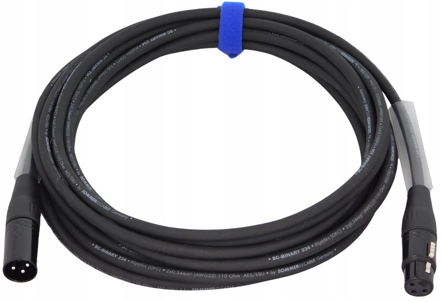 Sommer Binary 234 Kabel Cyfrový DMX Xlr Xlr Roxtone Černý 100m