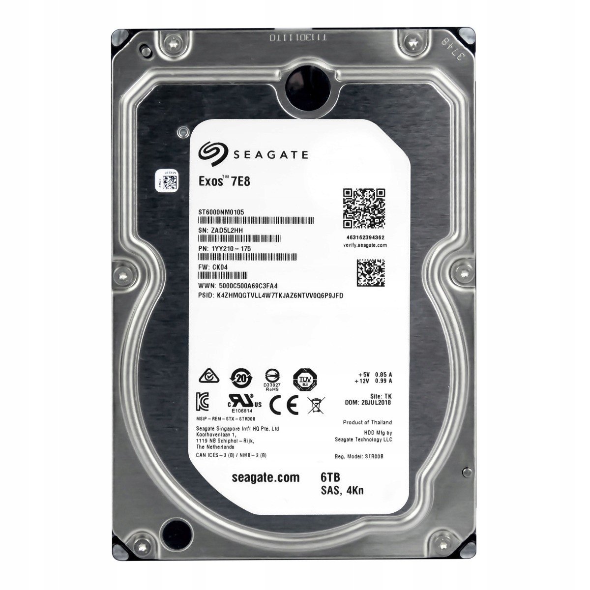 Seagate Exos 7E8 6TB 7.2K 256MB SAS-3 3.5'' ST6000NM0105