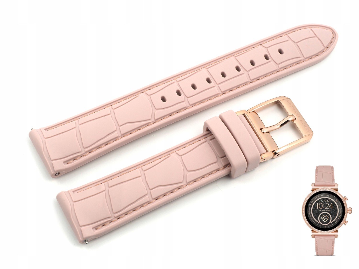 Řemínek pro hodinky Michael Kors MKT5068 růžový 18 mm