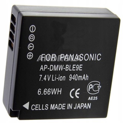 Baterie Panasonic DMW-BLE9E Lumix DMCGF3 940mAh