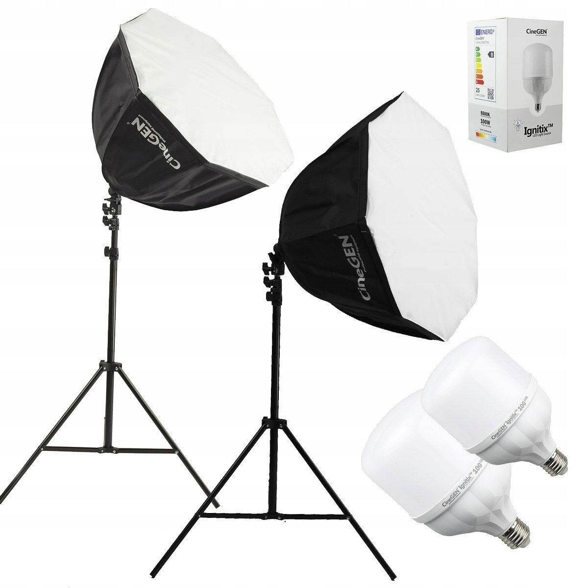 ReLed2 Dvojitá Led sada softboxy octa 90