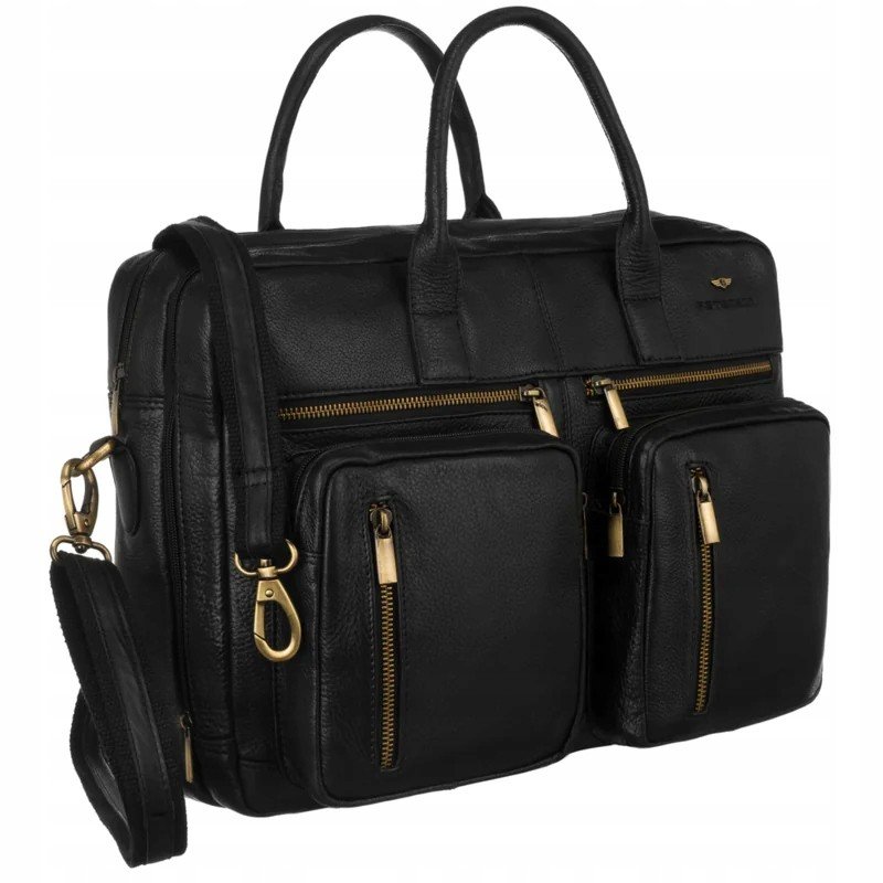 Prostorná pánská taška na notebook z kůže