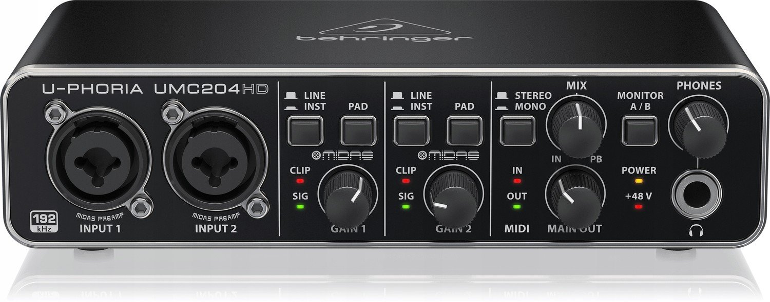 Behringer U-phoria UMC204HD – midi audio rozhraní