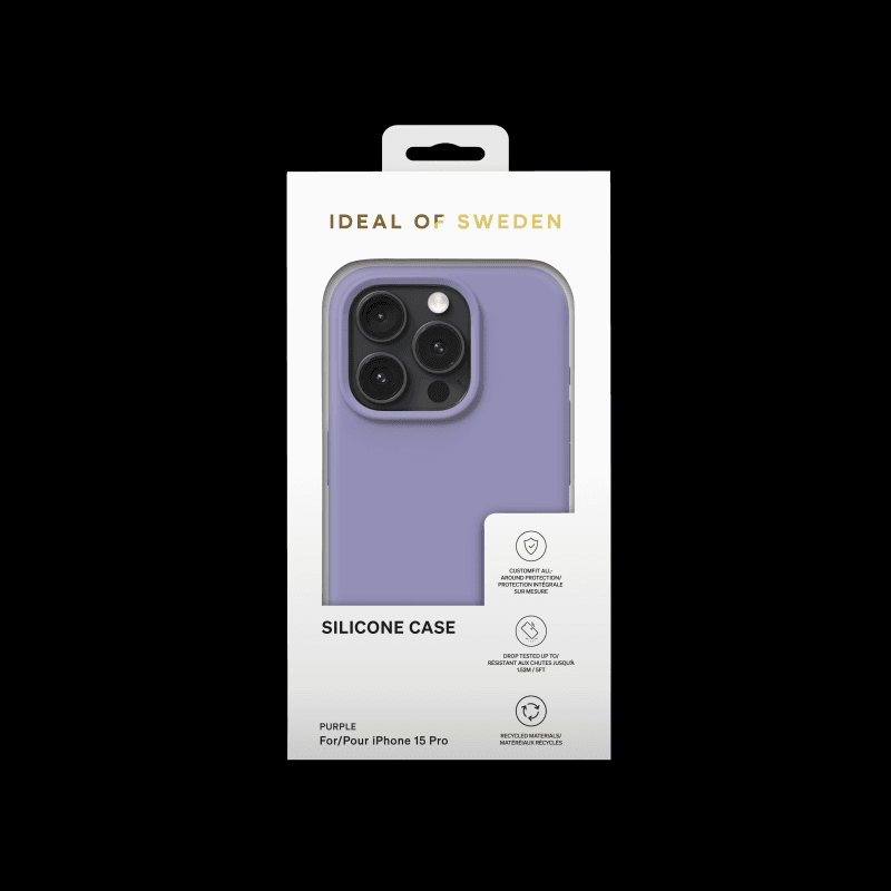 Silikonový ochranný kryt iDeal Of Sweden pro Apple iPhone 15 Pro, purple