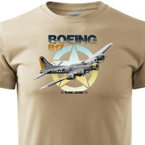 Triko dětské Striker Letoun Boeing B-17 - béžové, 6-8 let