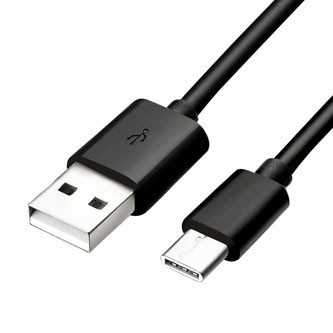 Logo USB kabel (2.0), USB A samec - USB C samec, 1m, černý, blistr