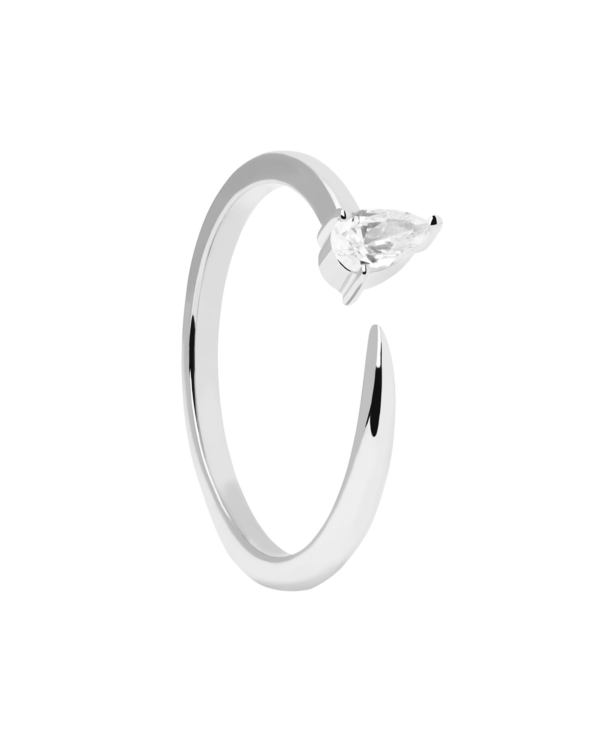 PDPAOLA Jemný stříbrný prsten se zirkony Twing Gold AN02-864 52 mm