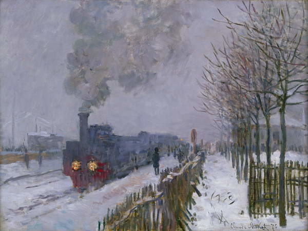 Claude Monet Claude Monet - Obrazová reprodukce Train in the Snow or The Locomotive, 1875, (40 x 30 cm)