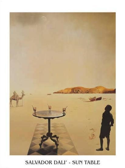 MIGNECO&SMITH Umělecký tisk Salvador Dali - Sun Table, (50 x 70 cm)