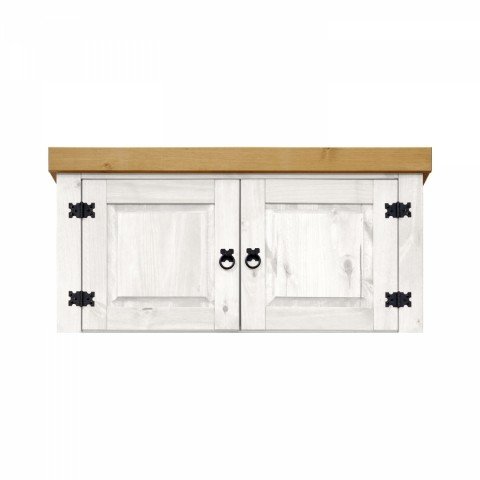 Nástavec masiv borovice 2dveřový CORONA bílý vosk 16951B Akce, super cena, zlevněná doprava Idea