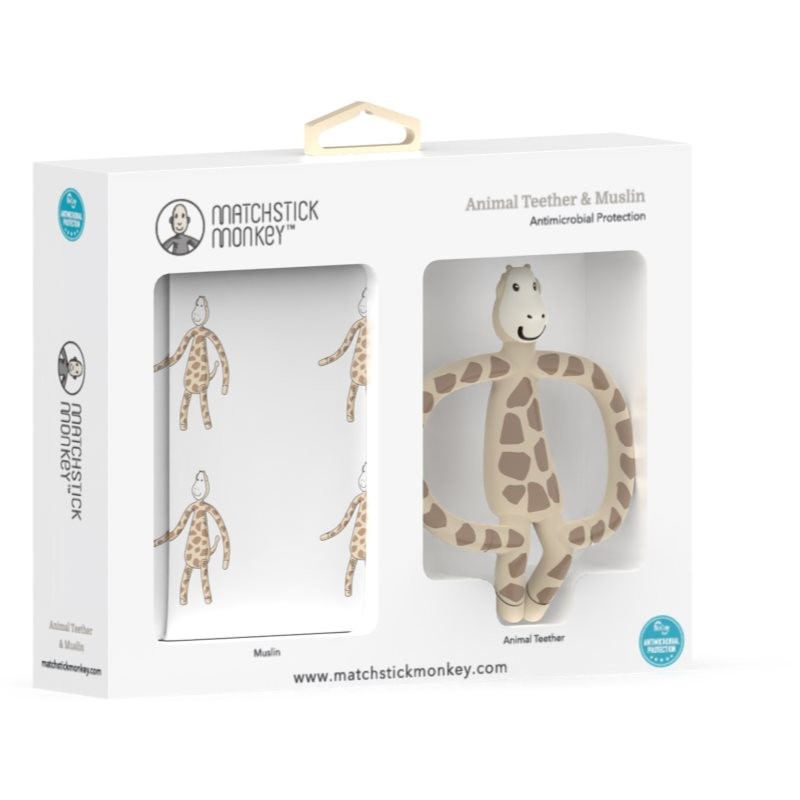 Matchstick Monkey Animal Teether & Muslin Giraffe dárková sada (pro děti)
