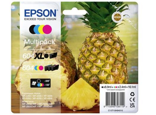 Epson Ink 604XLBK/604C/M/Y originál kombinované balení černá, azurová, purpurová, žlutá C13T10H94010