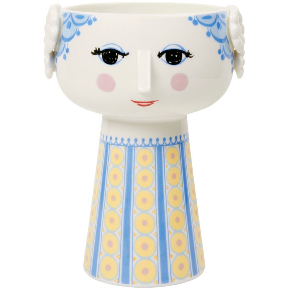 Váza EVA 18 cm, modrá, keramika, Bjørn Wiinblad