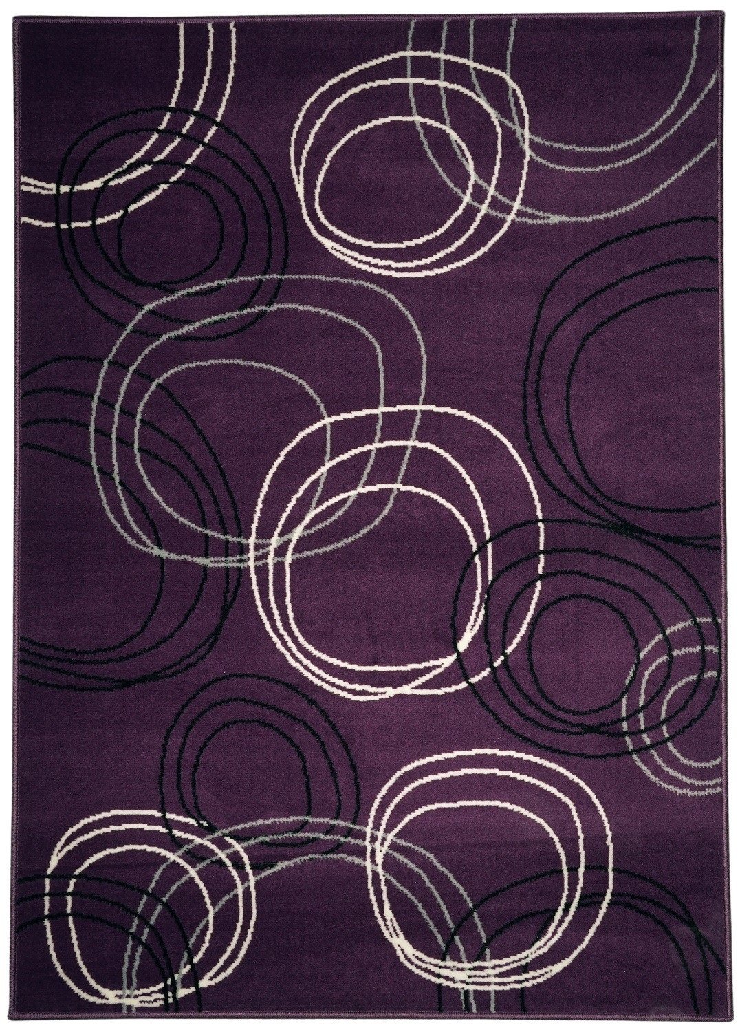 Kusový koberec Kruhy lila - 160x230 cm Alfa Carpets