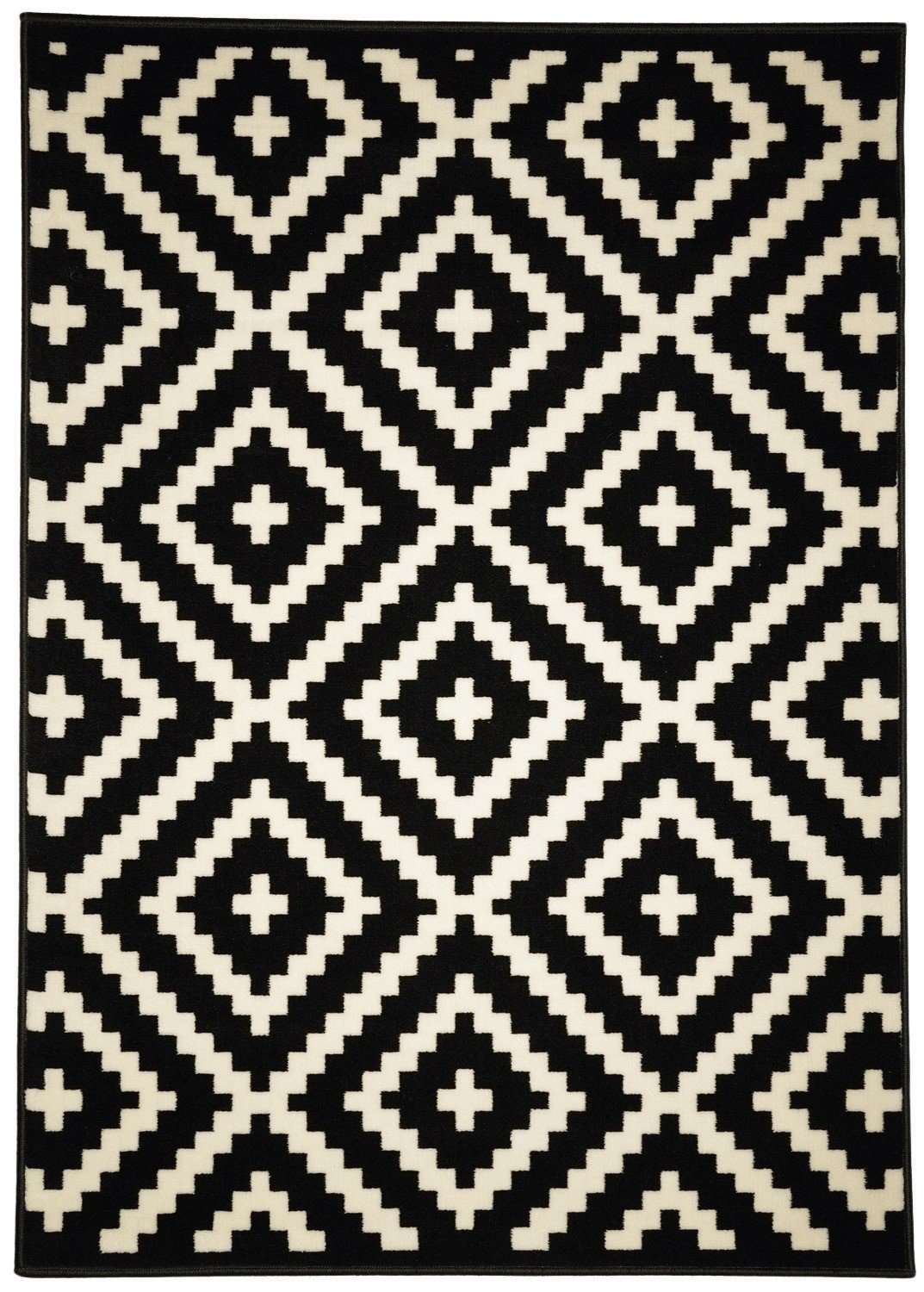 Kusový koberec Gloria new black / cream - 160x230 cm Alfa Carpets