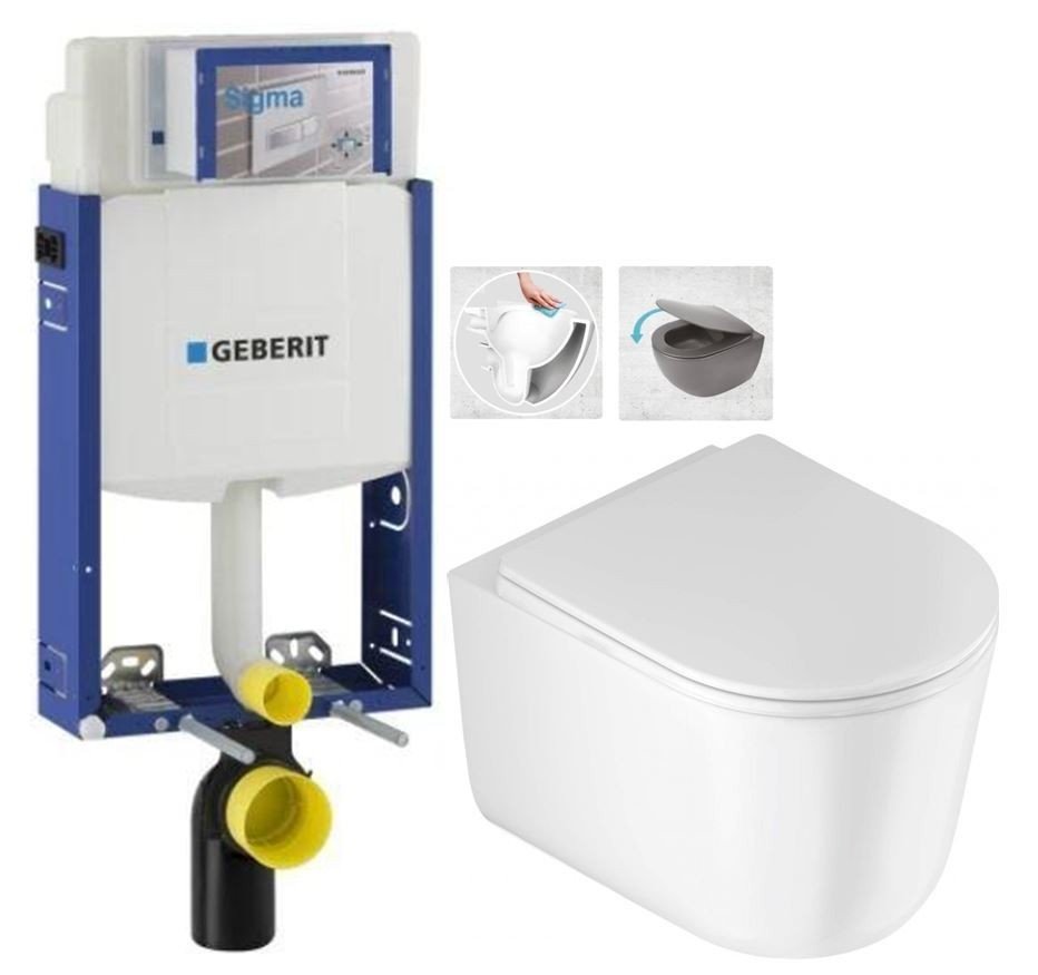 GEBERIT KOMBIFIX ECO, nádržka UP 320 bez tlačítka + WC DEANTE Jasmin se sedátkem RIMLESS 110.302.00.5 JA1