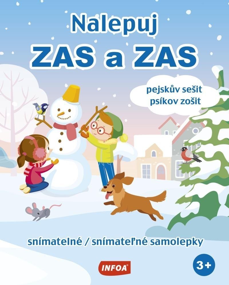 Nalepuj ZAS a ZAS Pejskův sešit / psíkov zošit snímatelné / snímateľné samolepky