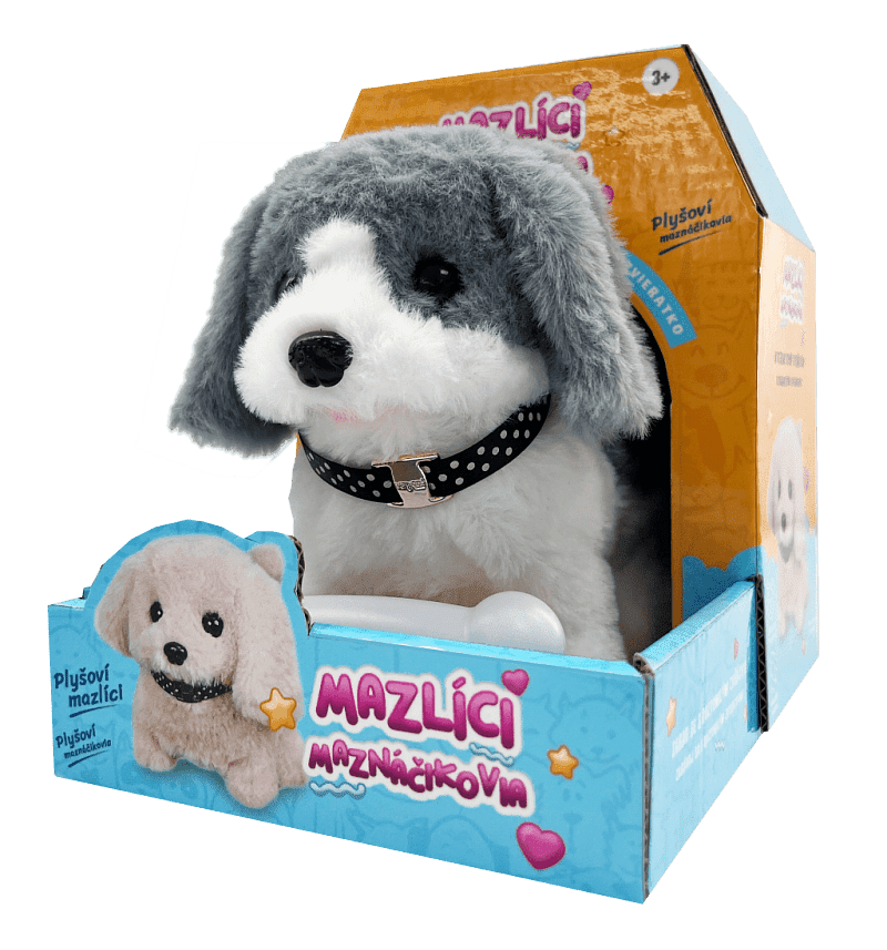 Mazlíci - pejsek Punťa šedobílý