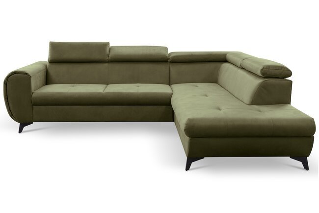 LASKI Zelená rohová pohovka MONE - pravá 260x75-90x98-217 zelená - LETTO 38