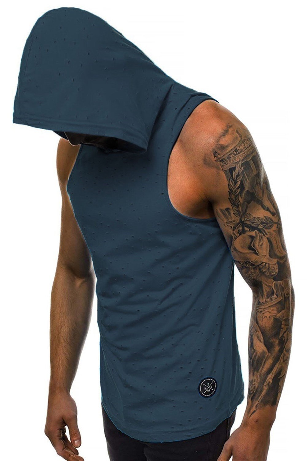 Madmext Hooded Undershirt Indigo 2893