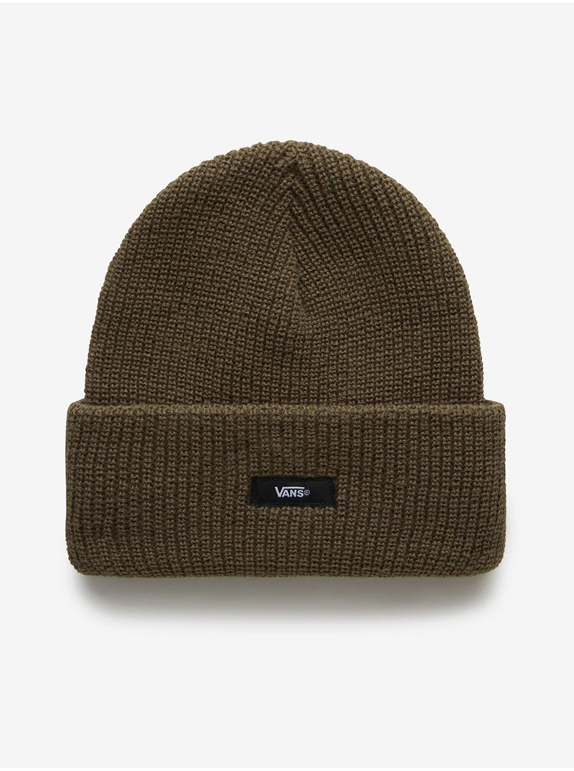 Khaki čepice VANS Eastview Cuff Beanie - Pánské