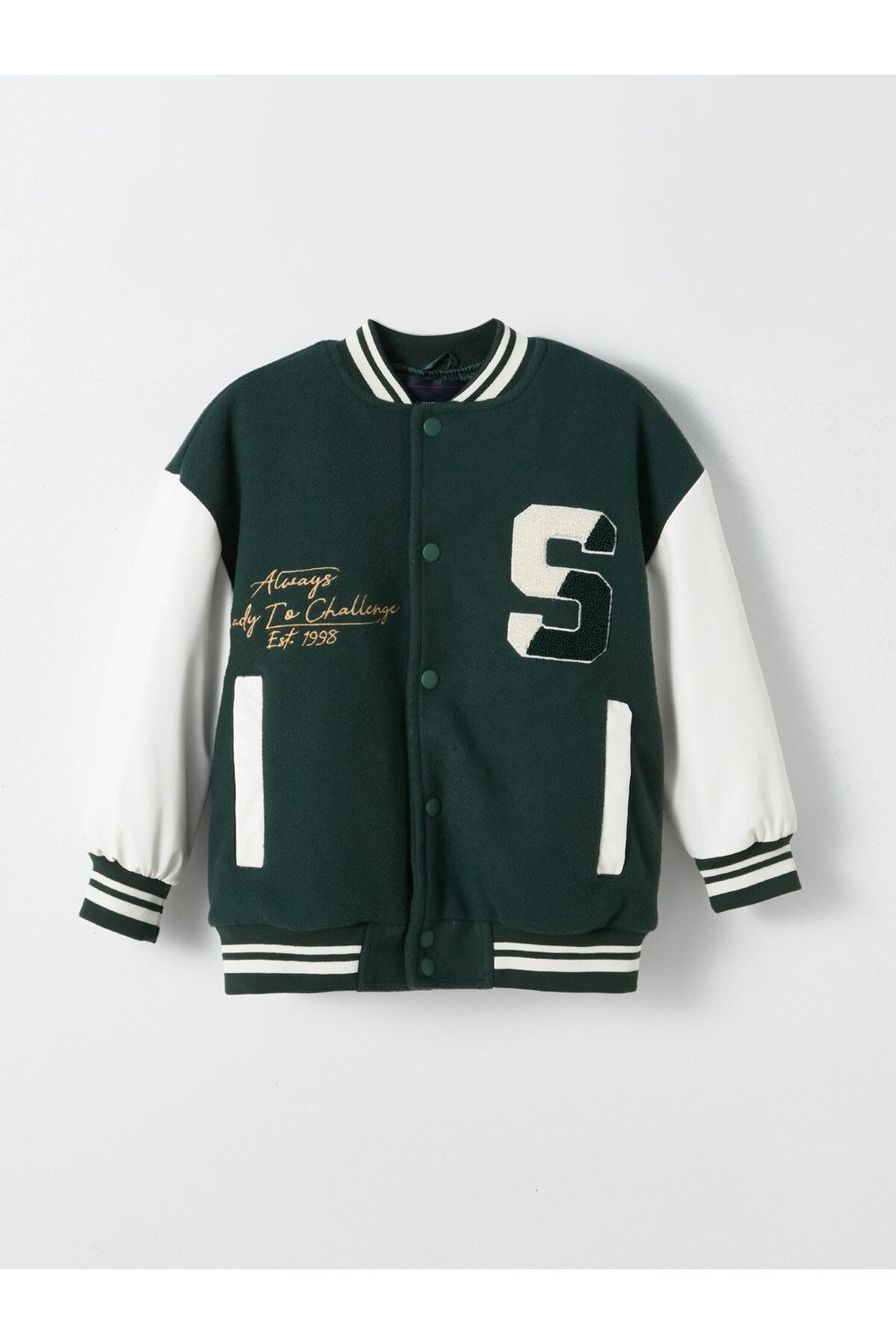 LC Waikiki Boy's Embroidered College Jacket