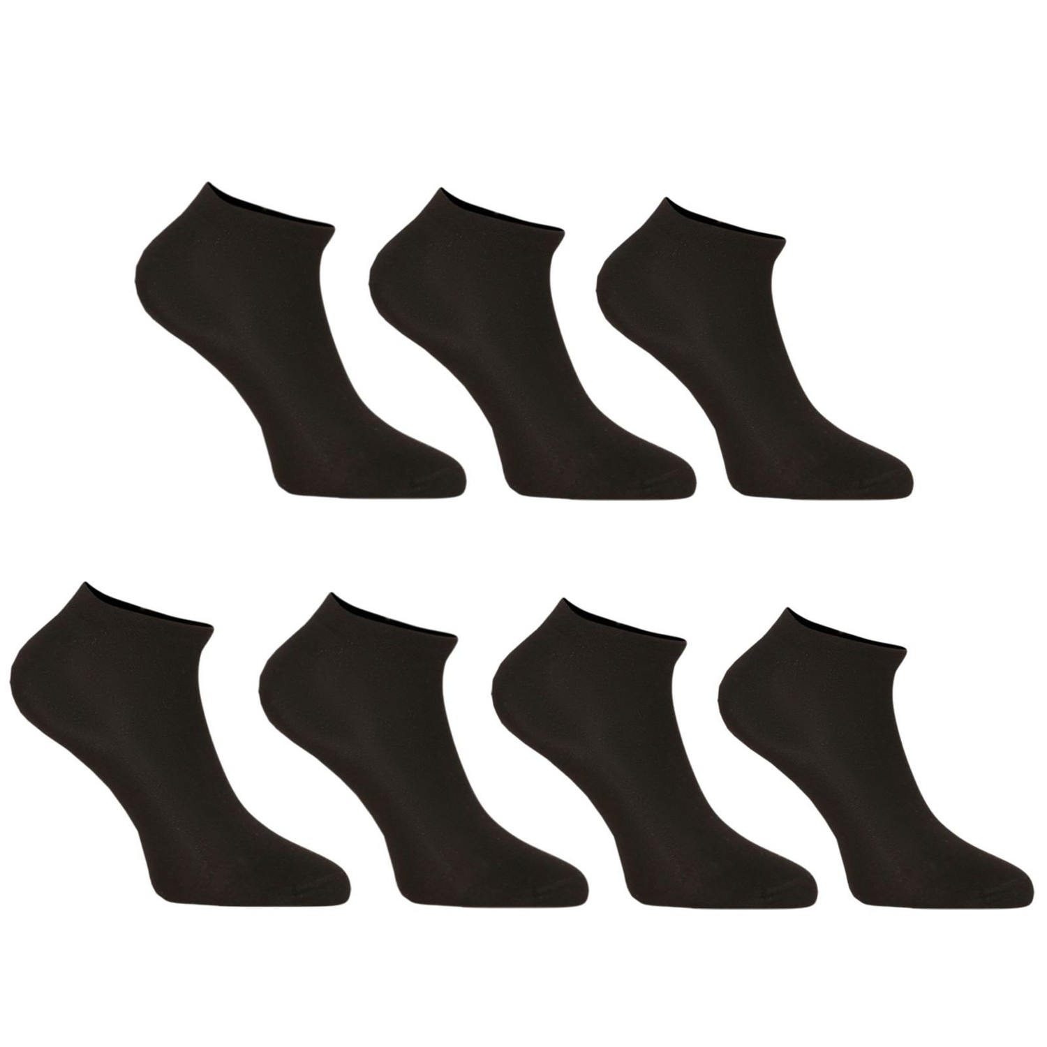 7PACK ponožky Nedeto nízké černé