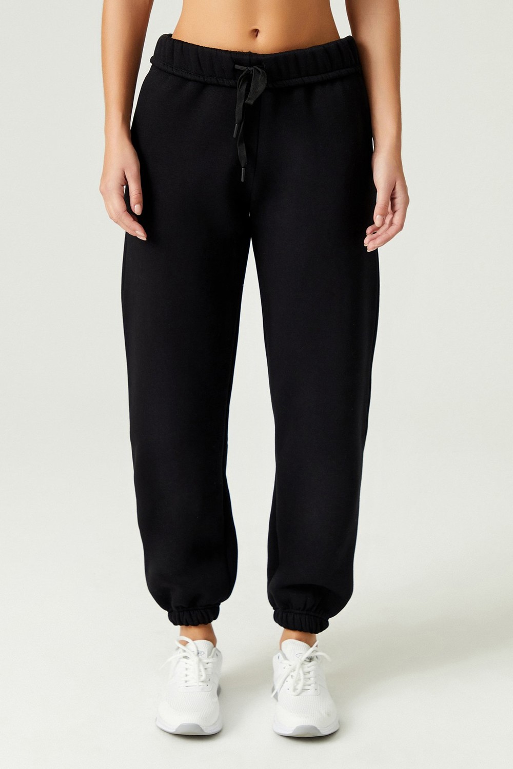 LOS OJOS x Melody Black Oversize/Wide Fit Cotton Thick Sweatpants