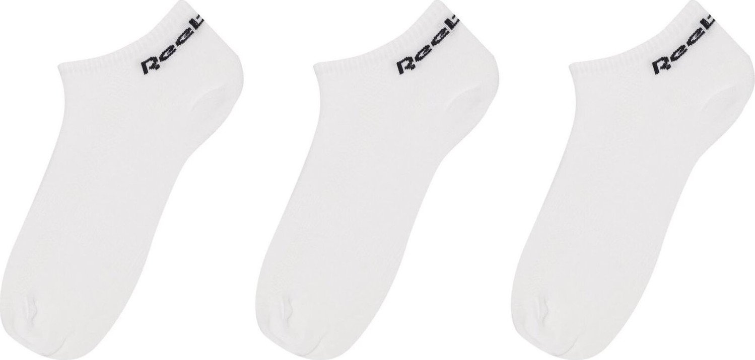 Sada 3 párů nízkých ponožek unisex Reebok Tech Style Tr M 3P FQ5351 Bílá