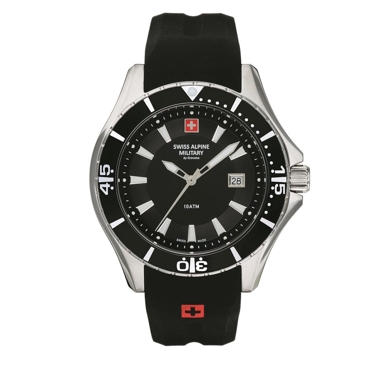 Hodinky Swiss Alpine Military 7040.1837 Black/Silver