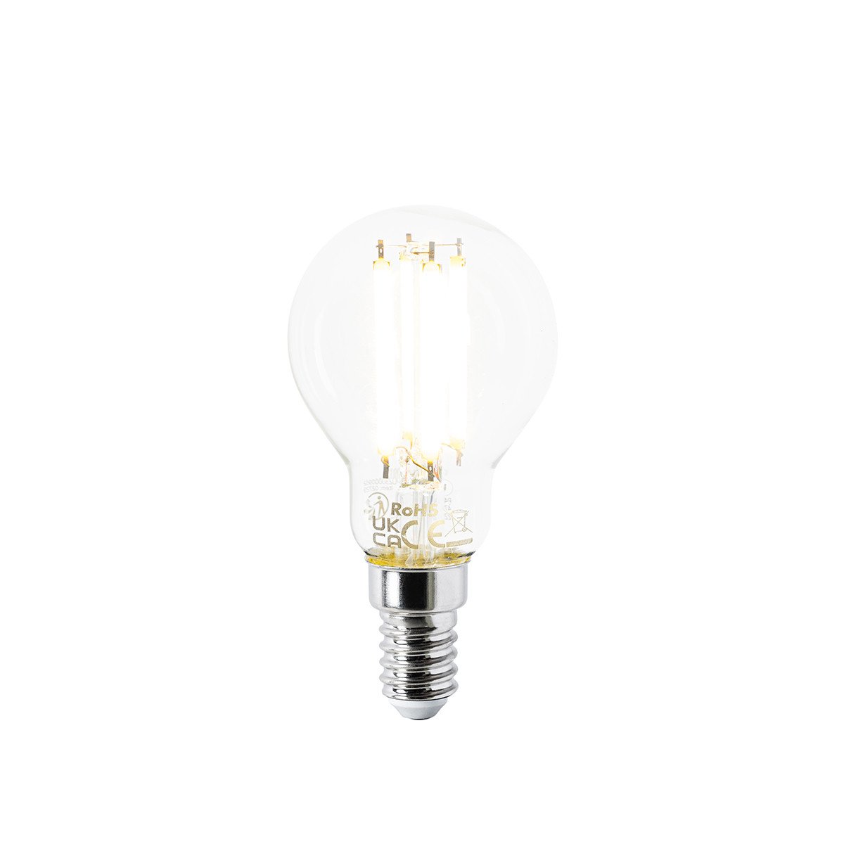 E14 LED lamp P45 clear 2.2W 470 lm 2700K