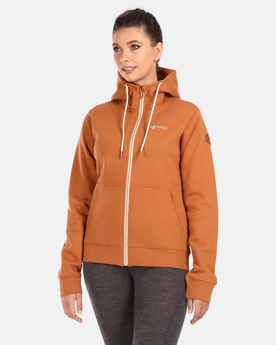 Dámská bavlněná mikina kilpi rajana-w hnědá 34