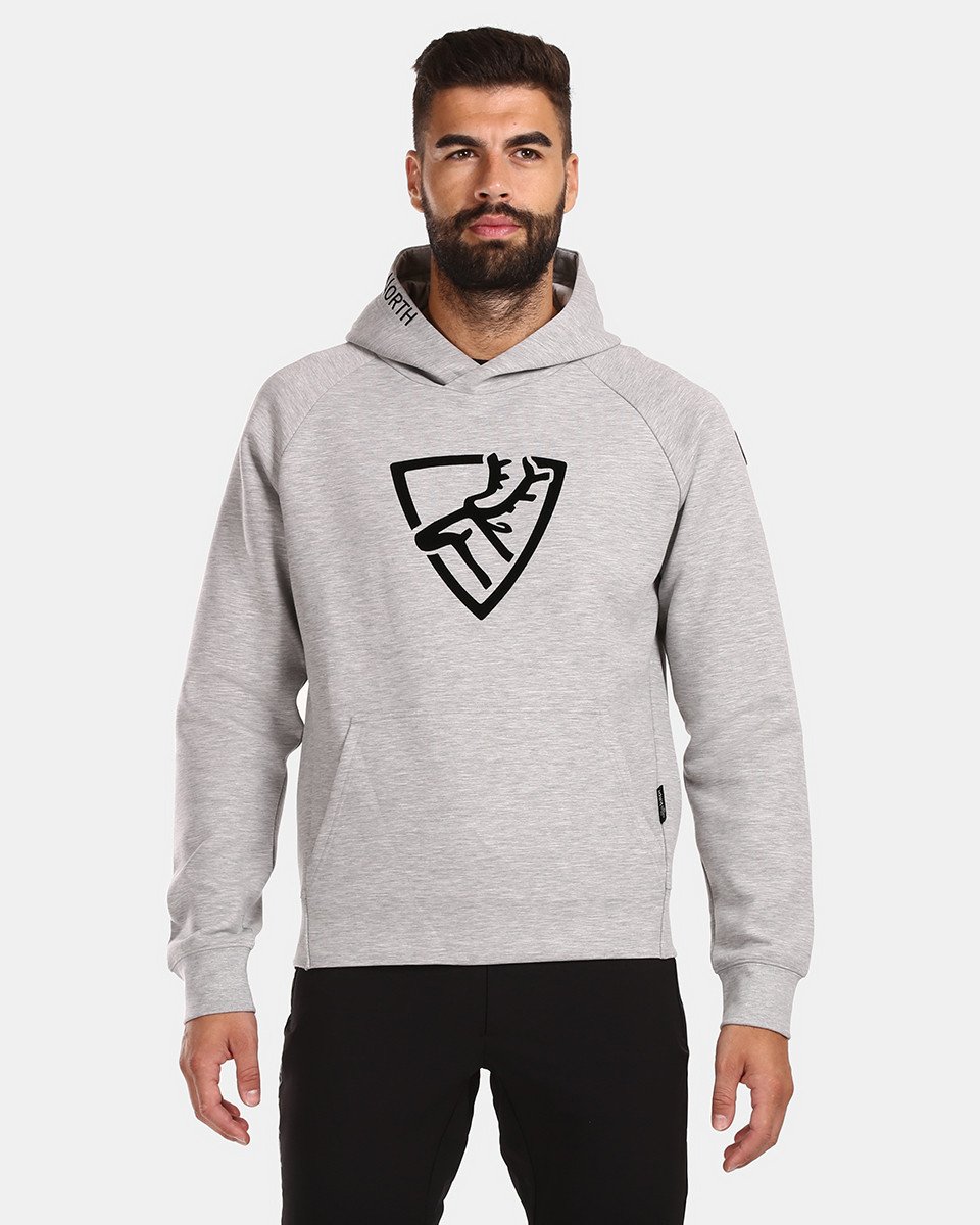 Pánská bavlněná mikina kilpi fjela-m světle šedá 3xl