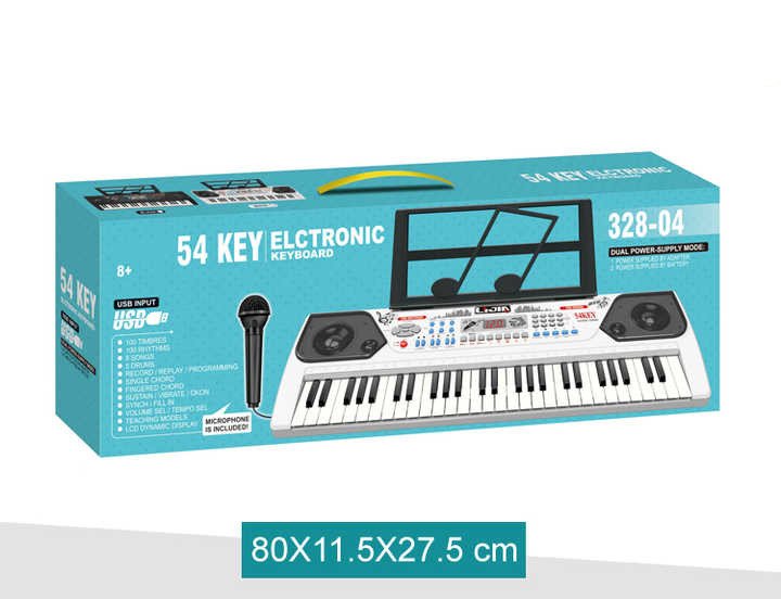 Mamido Mamido Vělký Dětský keyboard multifunkční 54 kláves černý