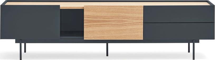 TV stolek v dekoru dubu v antracitovo-přírodní barvě 180x45 cm Otto – Teulat