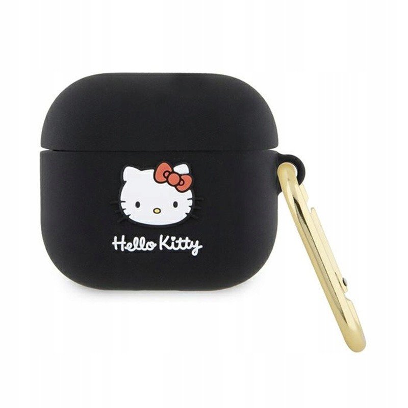 Hello Kitty Silicone 3D Kitty Head AirPods 3 pouzdro (černá)