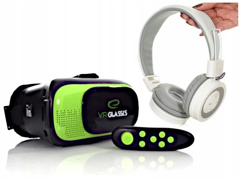 Google 3D Vr brýle pro herní videa +Pilot Sluchátka