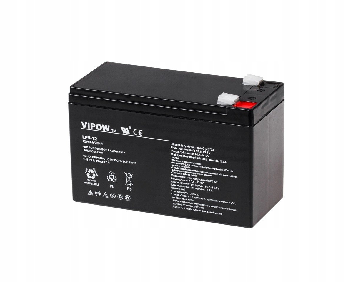 Gelová baterie Vipow 12V 9Ah (1LL)