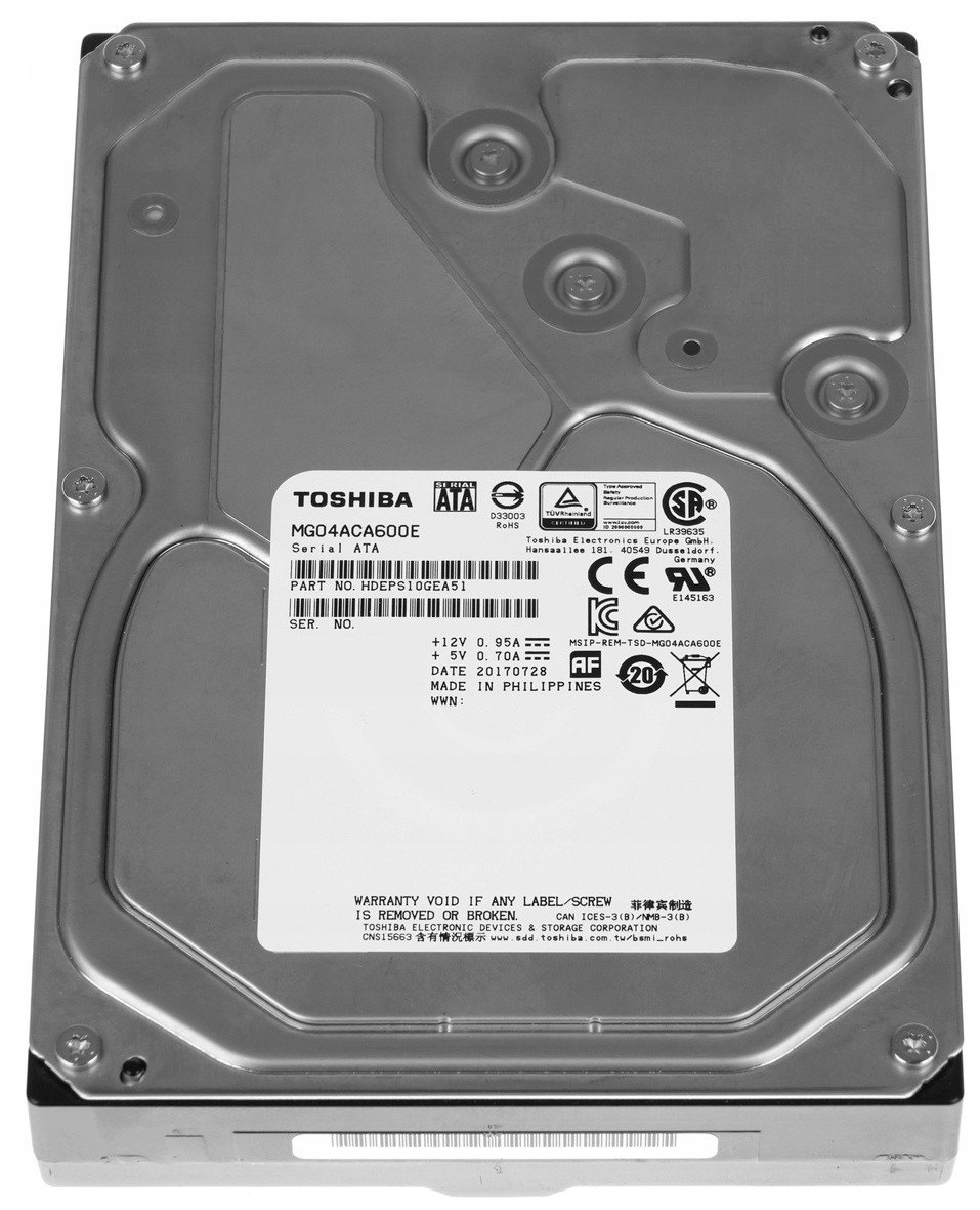 Disk Hdd Toshiba 6TB 7200RPM Vyrovnávací Paměť 128MB 3.5