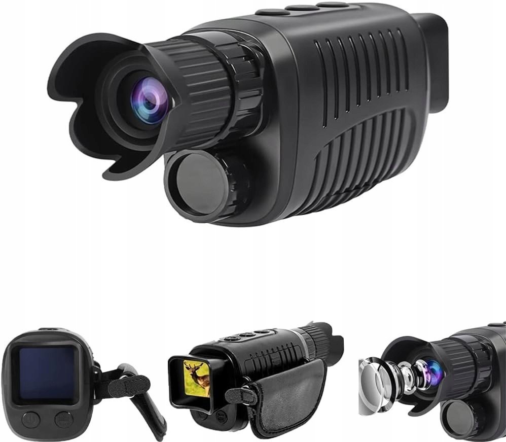 Monokulární noční vidění Ir zoom 10x 24mm IP56 LCD 1,5 Obrázky 10MP Videa 1080p
