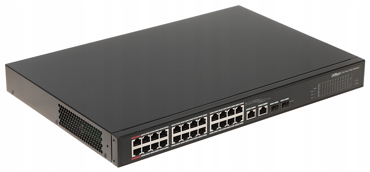 switch Průmyslový Poe S4101-24ET2GF-360-C 24PORTOVÝ Sfp Dahua