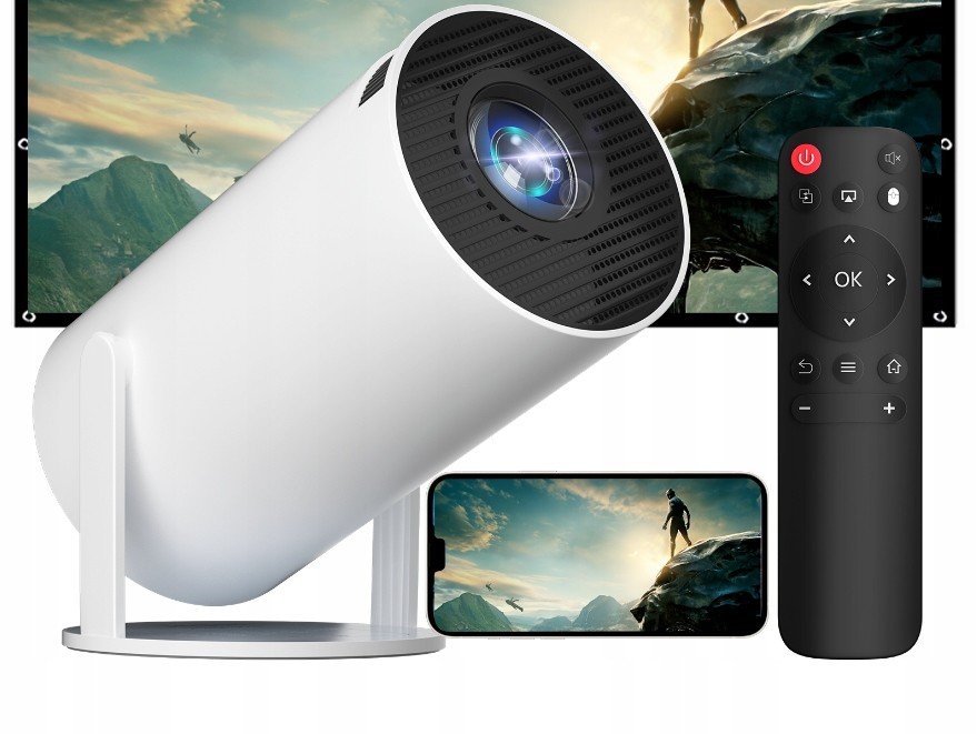 Projektor Do Dětského Pokoje Otočný Android Tv Wifi 4K Reproduktor