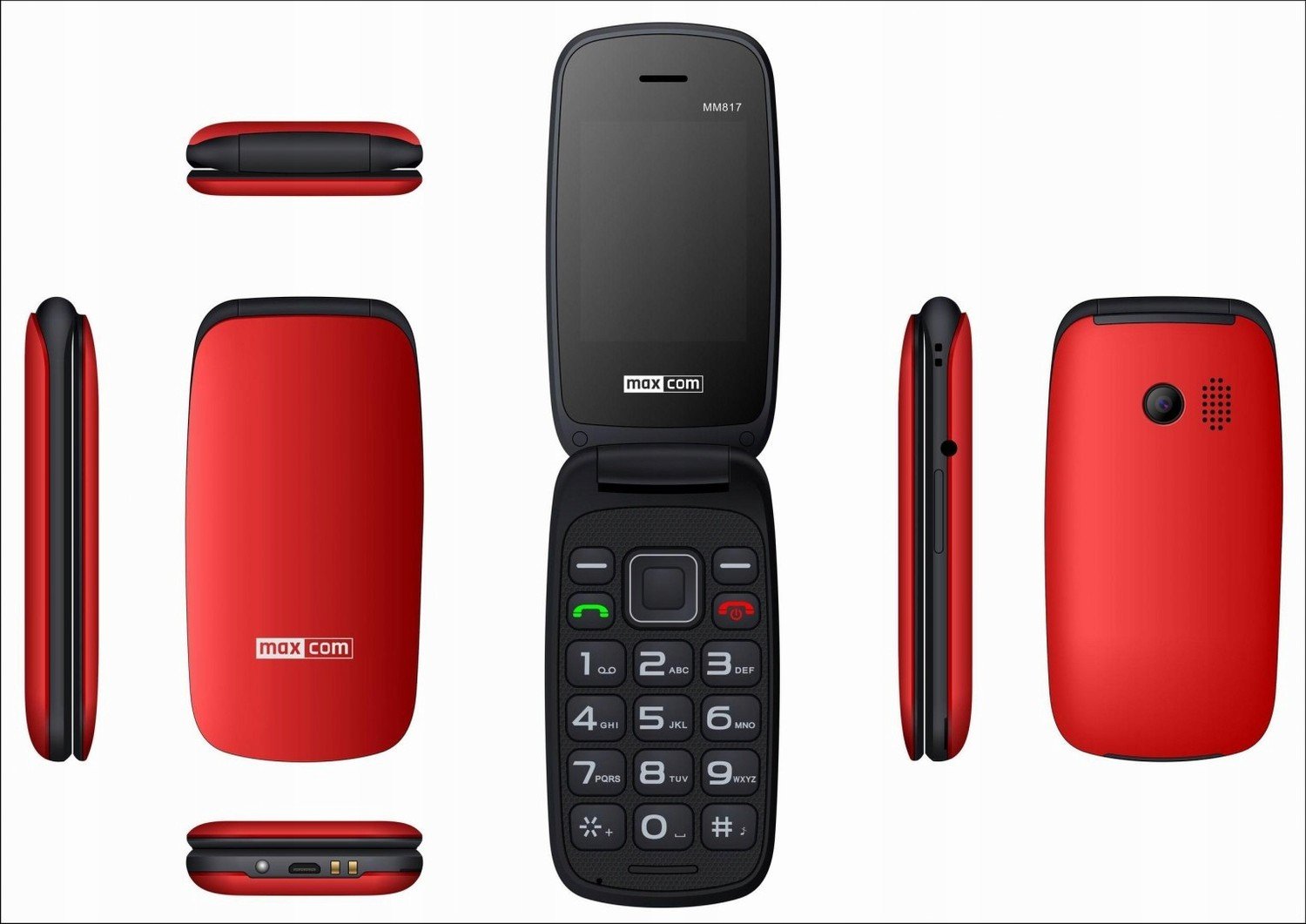 Telefon MaxCom MM 817 červený