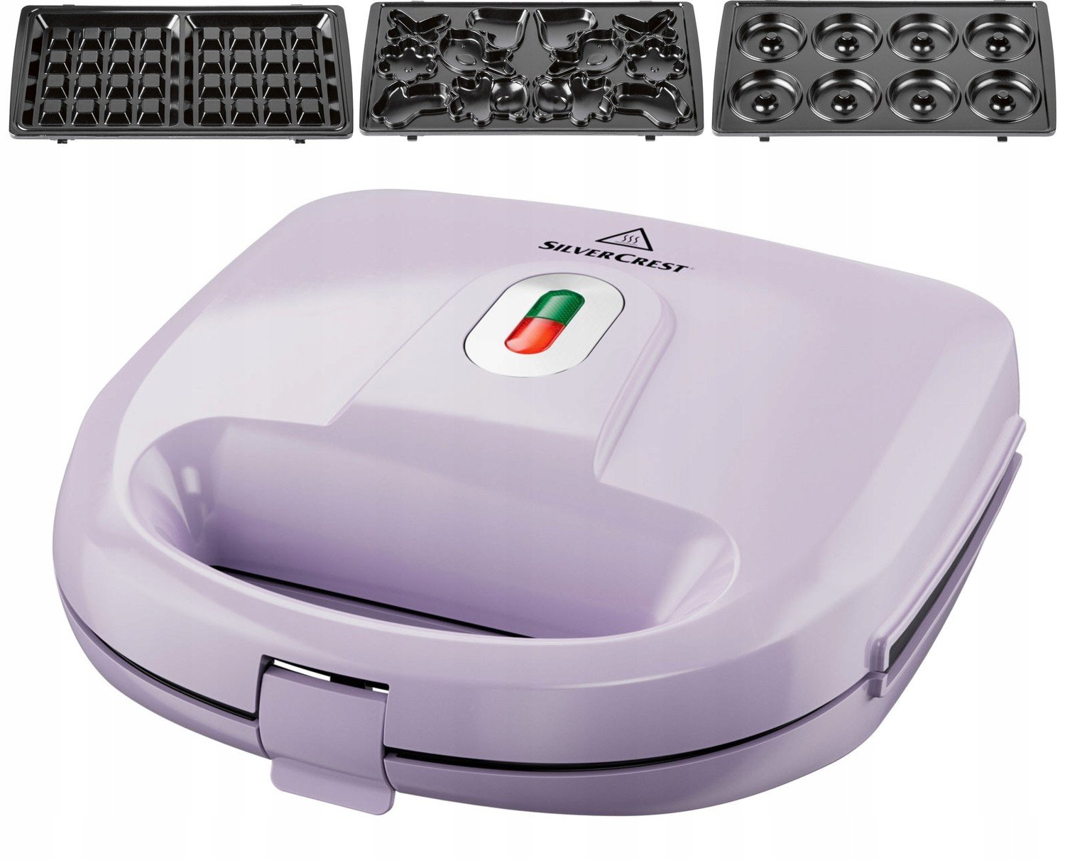 Silvercrest Vaflovač 3 vyměnitelnými destičkami Swew 750 D2 750 W 3v1 fialový