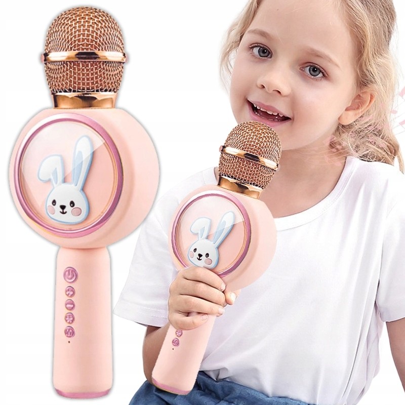 Karaoke mikrofon pro děti Bluetooth reproduktor bílý