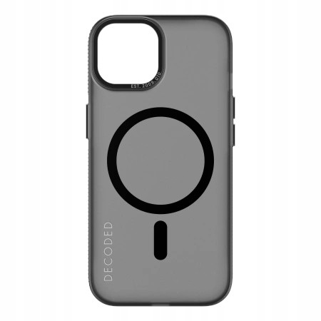 Pouzdro Transparent Grip Case s MagSafe pro iPhone 15 Plus šedo-černé